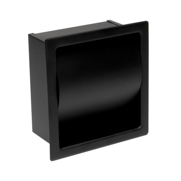 Alfi Brand ALFI brand ABTPC77-BLA Black Matte Stainless Steel Recessed Toilet Paper Holder with Cover - ABTPC77-BLA