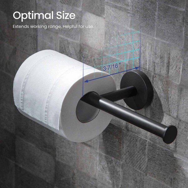 Kibi Circular Double Toilet Paper Holder - Matte Black. - KBA1408MB