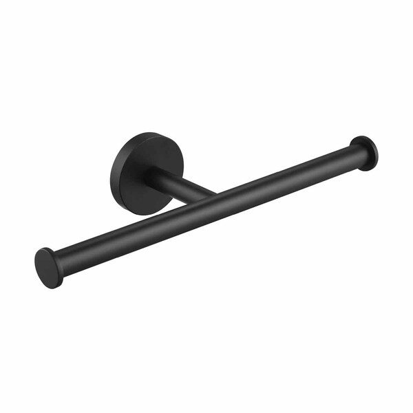 Kibi Circular Double Toilet Paper Holder - Matte Black. - KBA1408MB