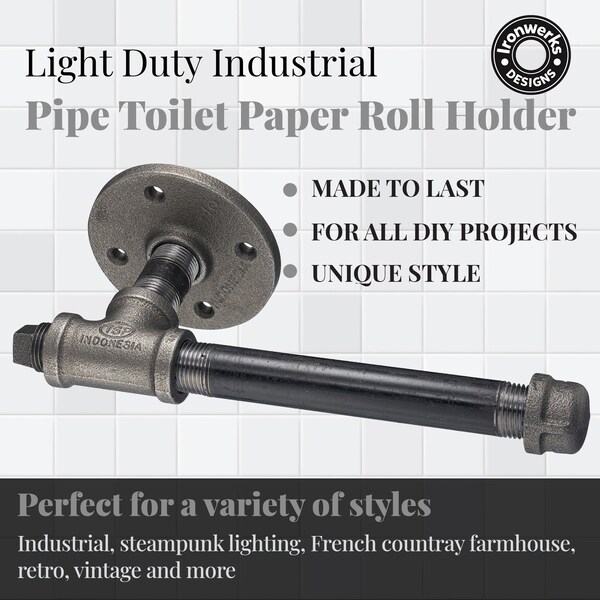 Ironwerks Designs Grey Iron Toilet Paper Holder - TP-GREY-FBA