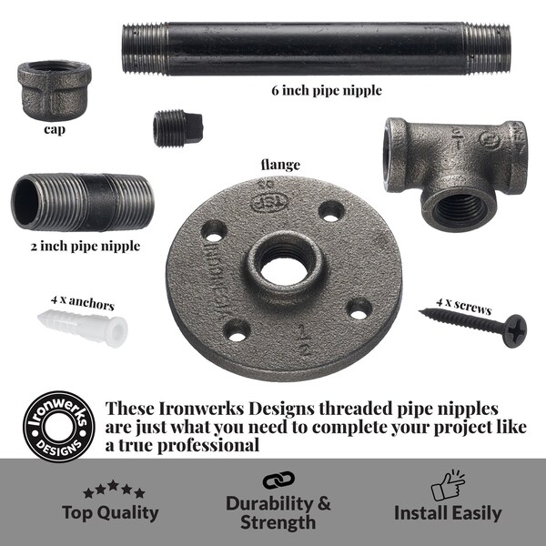 Ironwerks Designs Grey Iron Toilet Paper Holder - TP-GREY-FBA