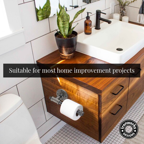 Ironwerks Designs Grey Iron Toilet Paper Holder - TP-GREY-FBA