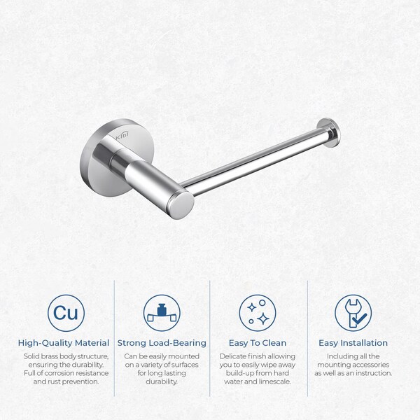 Kibi Circular Bathroom Toilet Paper Holder - KBA1402CH