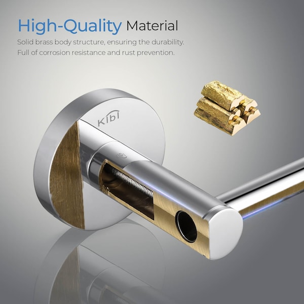 Kibi Circular Bathroom Toilet Paper Holder - KBA1402CH