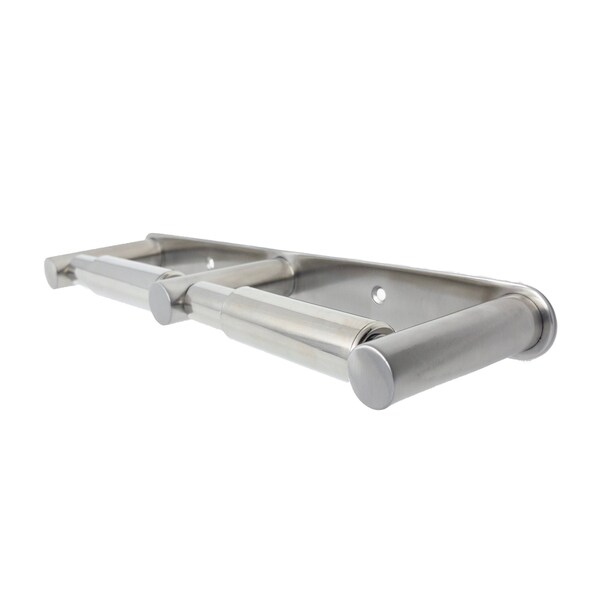 Preferred Bath Accessories Wall Mounted Double Toilet Paper Holder, Satin Stainless - 225-SS