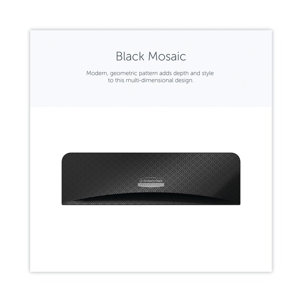 Kimberly-Clark Professional ICON Faceplate for Coreless Standard Roll Toilet Paper Dispenser, 3.56 x 12 x 1.5, Black Mosaic - 58782