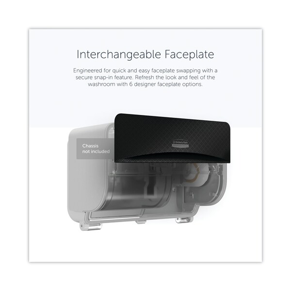 Kimberly-Clark Professional ICON Faceplate for Coreless Standard Roll Toilet Paper Dispenser, 3.56 x 12 x 1.5, Black Mosaic - 58782