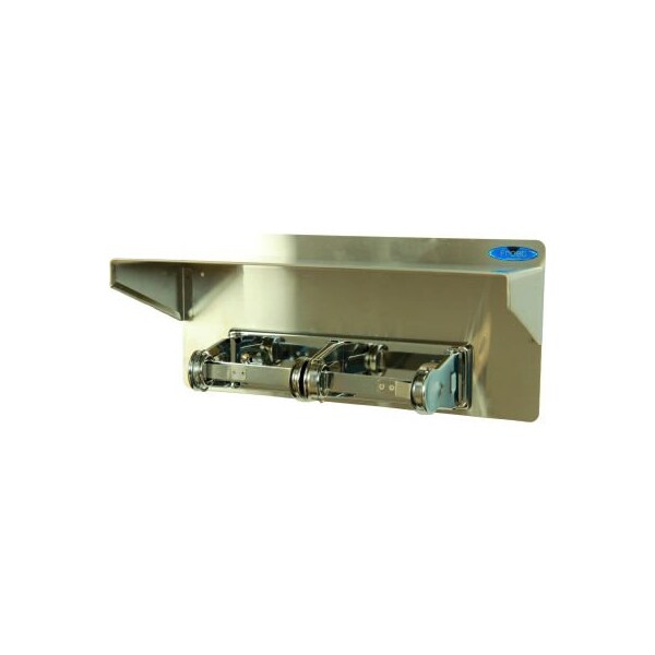 Frost Products Ltd Frost Standard Double Toilet Tissue Holder W/Shelf - Stainless Steel - 158-10 - 158-10