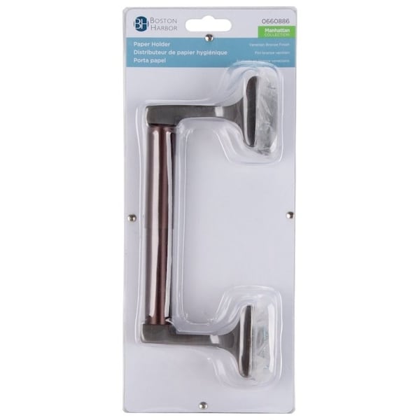 Boston Harbor 7563507 Paper Holder, AluminumZinc, Venetian Bronze, Wall Mounting - 756-35-07-SOU