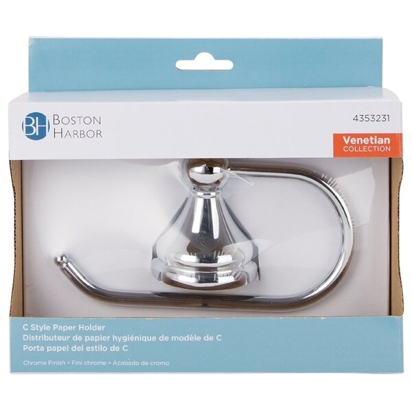 Boston Harbor C Style Paper Holder, Steel Ring/Zinc, Chrome - 5055C-26-10-SOU