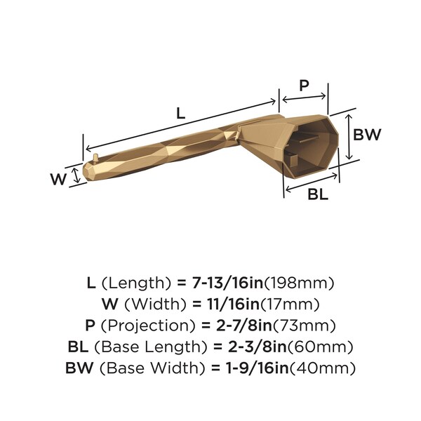 Amerock St. Vincent Champagne Bronze Contemporary Single Post Toilet Paper Holder - BH36041CZ