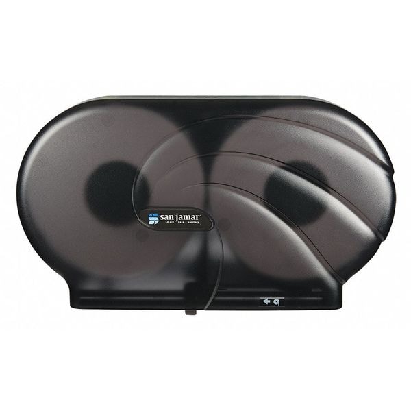 San Jamar Dispnsr, Jbt, Twin, 9", Oceans, Black - R4090TBK