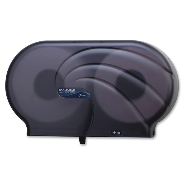 San Jamar Dispnsr, Jbt, Twin, 9", Oceans, Black - R4090TBK
