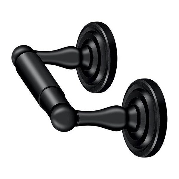 Deltana Toilet Paper Holder, Double Post, R-Series Black - R2000-U19