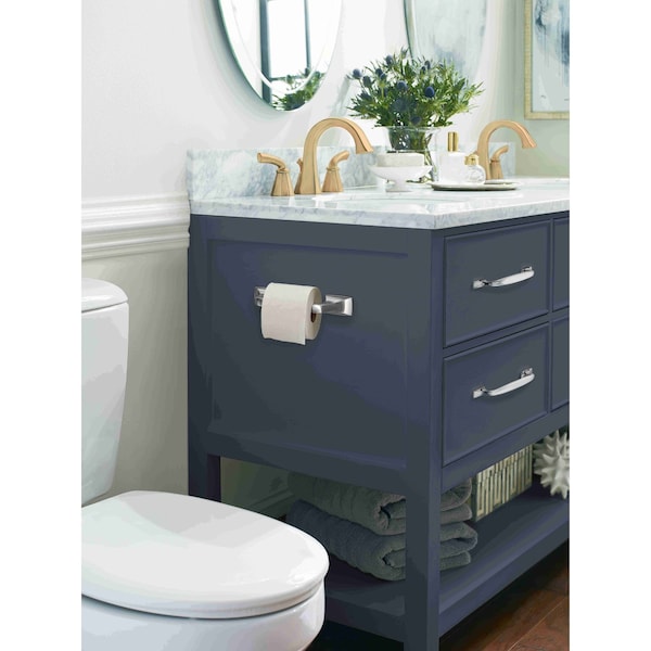 Amerock Highland Ridge Chrome Transitional Pivoting Double Post Toilet Paper Holder - BH3601126