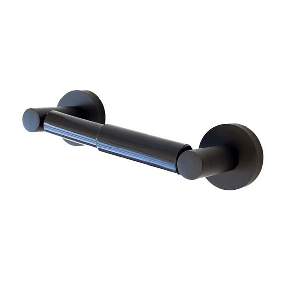Orca Hardware Toilet Paper Holder With Plastic Tube, BL Black Finish - 3752-BL