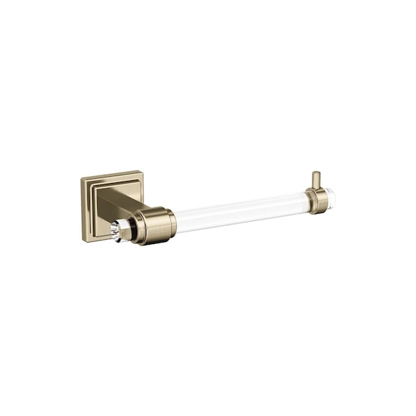 Amerock Glacio Clear/Golden Champagne Contemporary Single Post Toilet Paper Holder - BH36061CBBZ