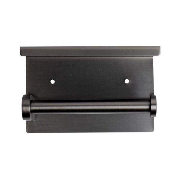 Alfi Brand Brushed Black PVD Stainless Steel Toilet Paper Holder with Shelf - ABTPP66-BB