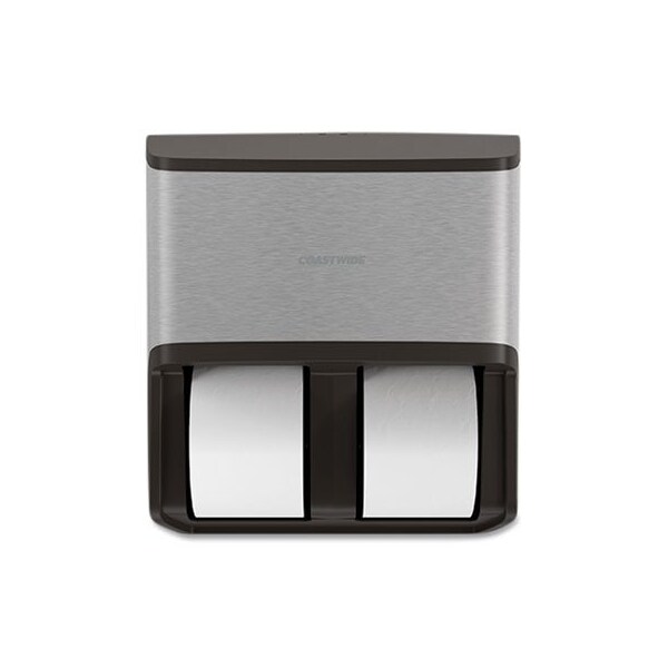 Coastwide J-SERIES QUAD BATH TISSUE DISPENSER, 13.52 X 7.51 X 14.66, BLACK METALLIC - 24405513