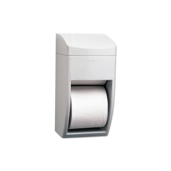 Bobrick Washroom Bobrick, Matrix Series Two-Roll Tissue Dispenser, 6 1/4w X 6 7/8d X 13 1/2h, Gray - 5288