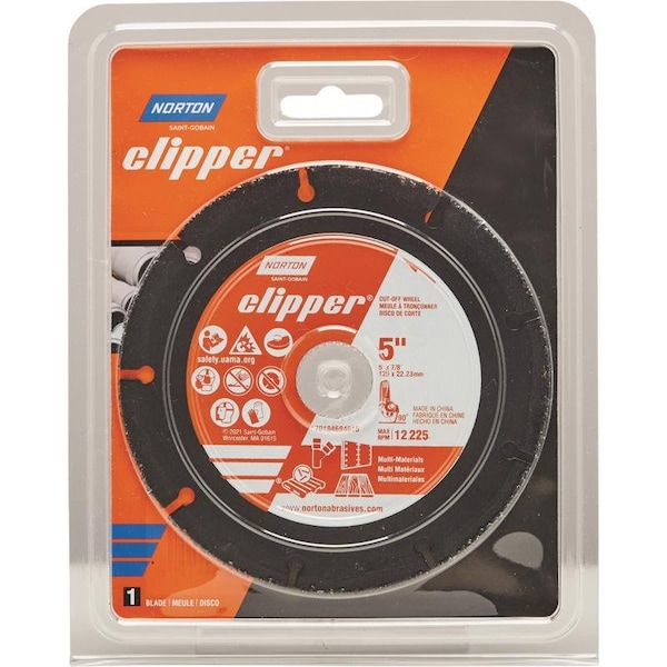 Norton Door Controls Norton Clipper 5 pulgadas D x 7/8 pulgadas Rueda de corte de carburo de 1 pieza - 70184684615