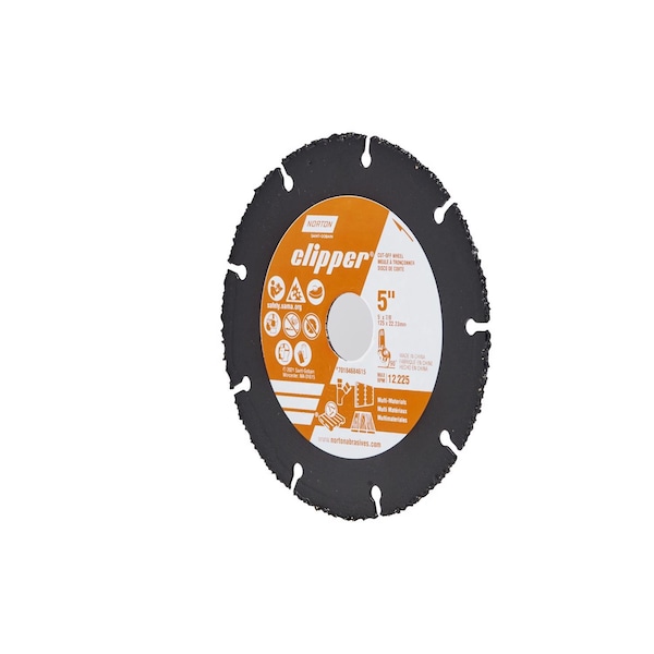 Norton Door Controls Norton Clipper 5 pulgadas D x 7/8 pulgadas Rueda de corte de carburo de 1 pieza - 70184684615