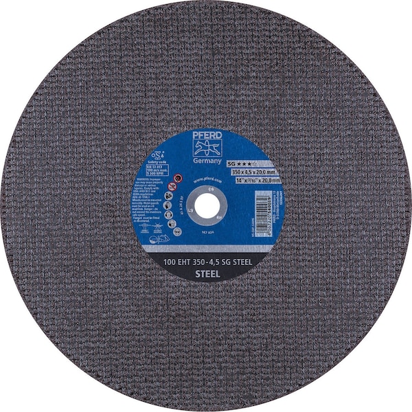 Pferd 64016 14 pulgadas x 3/16 pulgadas Rueda de corte, 20 mm AH - Portátil A 24 R SG - 64016-PFERD