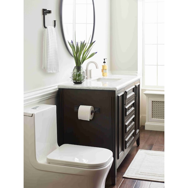 Amerock Mulholland Oil Rubbed Bronze Traditional Pivoting Double Post Toilet Paper Holder - BH36021ORB