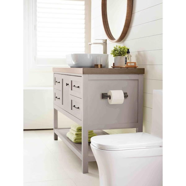 Amerock Mulholland Oil Rubbed Bronze Traditional Pivoting Double Post Toilet Paper Holder - BH36021ORB