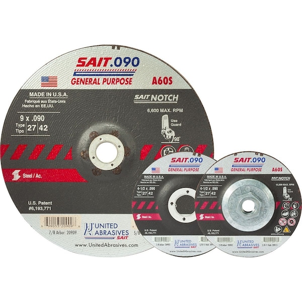 United Abrasives/Sait Rueda de Corte y Ranurado T275x09x78PK25 - 20904