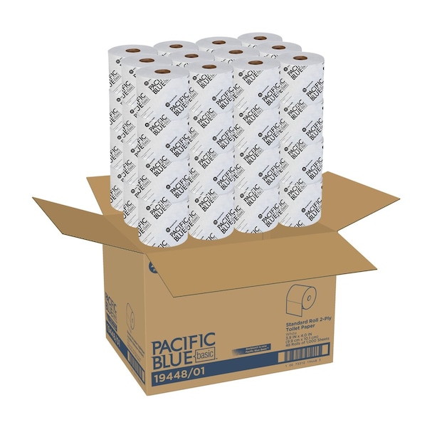 Georgia-Pacific Envision, Standard Core, 2 Ply, 1000 Sheets, White, 48 PK - 19448/01