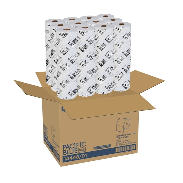 Georgia-Pacific Envision, Standard Core, 1 Ply, 1500 Sheets, White, 48 PK - 14448/01