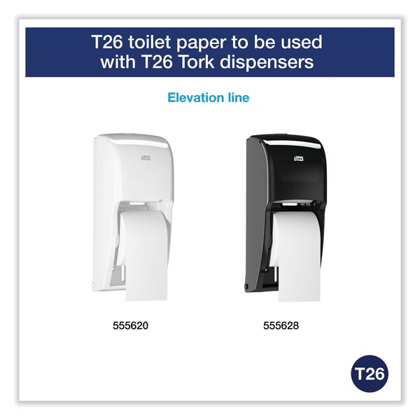 Tork Tork High-Capacity Toilet Paper Roll White T26, Advanced, 2-Ply, 36 x 1000 sheets, 110292A - 110292A