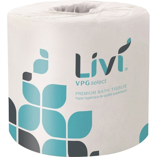 Livi Bathroom Tissue, Bright White, 60 PK - SOL21556