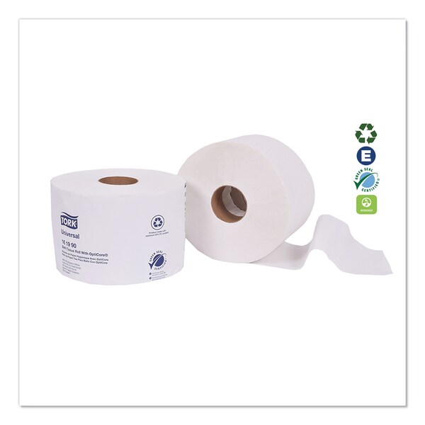 Tork Tork OptiCore Mid-size Toilet Paper Roll White T11, Universal, 2-ply, 36 x 865 sheets, 161990 - 161990