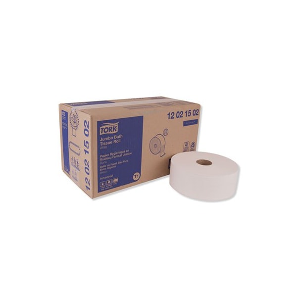 Essity Tork, ADVANCED JUMBO BATH TISSUE, SEPTIC SAFE, 2-PLY, WHITE, 1600 FT/ROLL, 6 ROLLS/CARTON, PK6 - 12021502