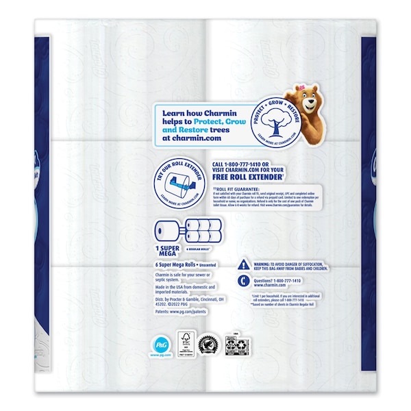 Charmin Ultra Soft Bathroom Tissue, Septic-Safe, 2-Ply, White, 336 Sheets/Roll, 18PK - 08473