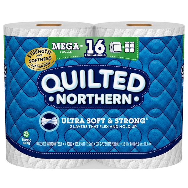 Quilted Northern Quilted Northern Ultra Soft & Strong Toilet Paper 4 Rolls 295 sheet 124.5 sq ft - 94427