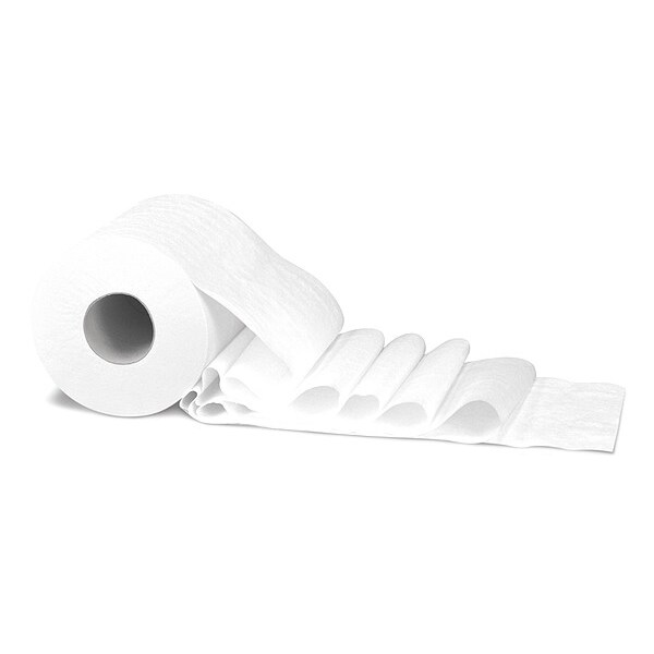 Zoro Select No Series, Standard Core, 1 Ply, 1275 Sheets, White, 24 PK - TP425