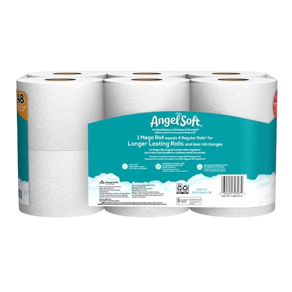 Angel Soft Angel Soft Toilet Paper 12 Rolls 320 sheet 405.33 sq ft - 79397