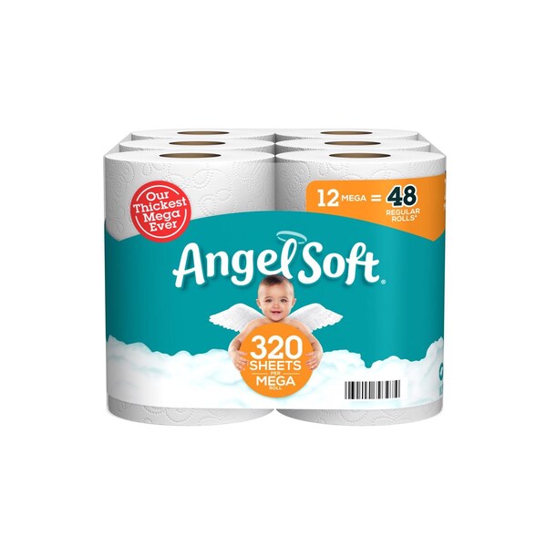 Angel Soft Angel Soft Toilet Paper 12 Rolls 320 sheet 405.33 sq ft - 79397