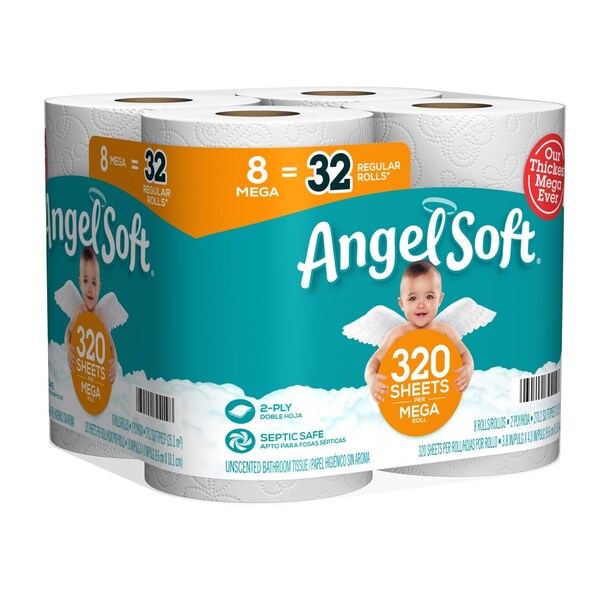 Angel Soft Angel Soft Toilet Paper 8 Rolls 320 sheet 270.2 sq ft - 79414