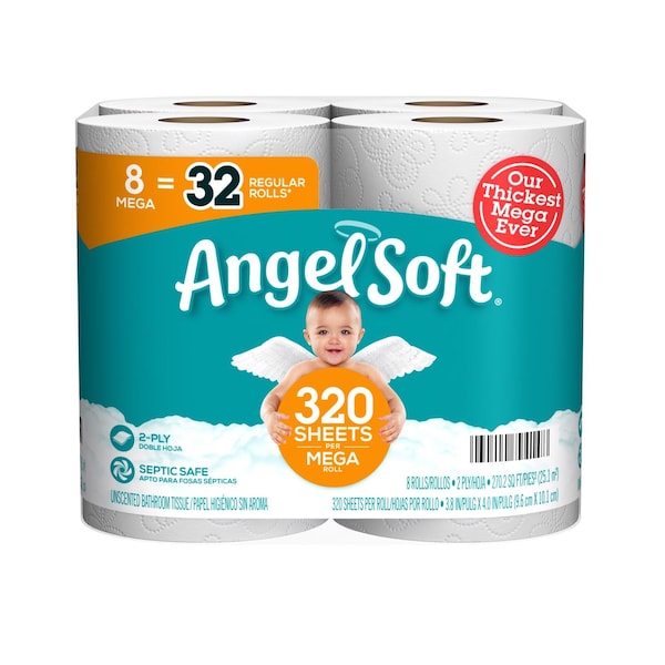 Angel Soft Angel Soft Toilet Paper 8 Rolls 320 sheet 270.2 sq ft - 79414