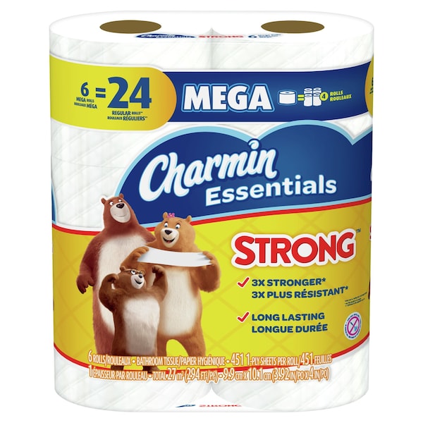 Charmin Charmin Strong Toilet Paper 6 Rolls 451 sheet - 97342