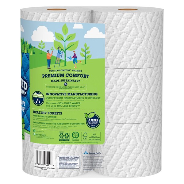 Quilted Northern Quilted Northern Ultra Soft & Strong Toilet Paper 6 Rolls 295 sheet 186.8 sq ft - 94429