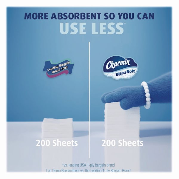Charmin Ultra Soft Bathroom Tissue, Septic Safe, 2-Ply, White, 336 Sheets/Roll, 12PK - 08471