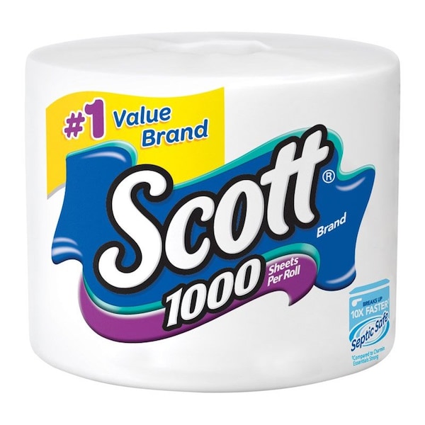Scott Scott Toilet Paper 1 Rolls 1000 sheet 104.8 sq ft - 39327
