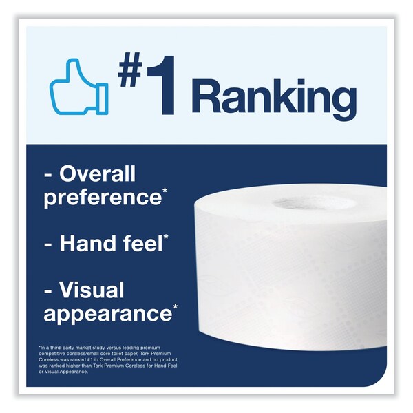 Tork Tissues, 750/Roll Sheets, White, 36 PK - 472884
