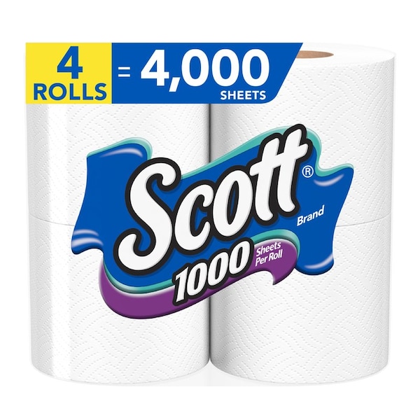 Scott Scott Toilet Paper 4 Rolls 1000 sheet 4 in. - 10183