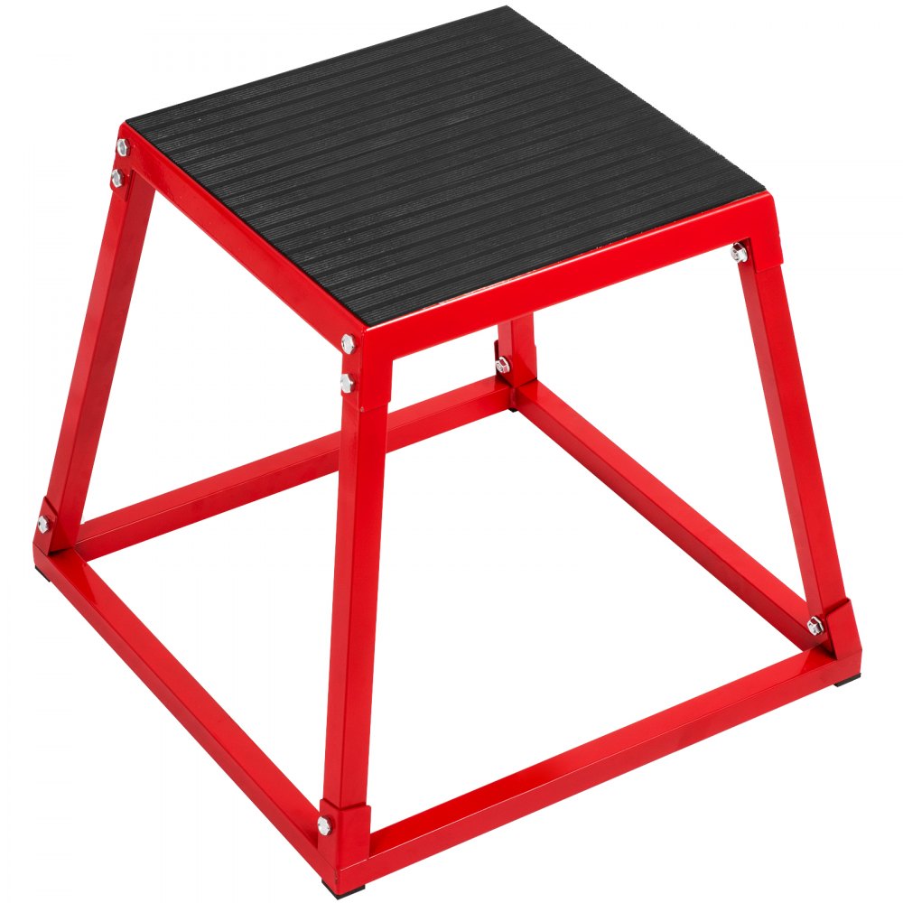 VEVOR Plyometric Platform Box Fitness Exercise Jump Box Step Plyometric Box Jump for Exercise Fit Training (12/18/24/Red) (18 inch) - 18JSTD00000000001V0